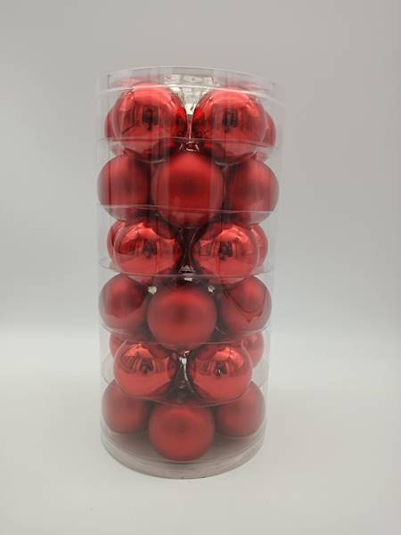 Bombka szklana na zawieszce 6 cm op. 30 szt.