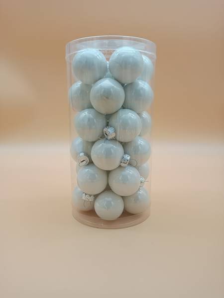 Bombka szklana, z zawieszką - 4 cm (30 szt.)