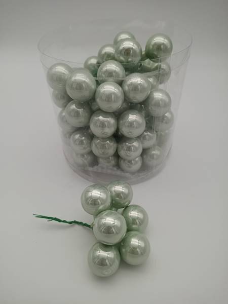 Bombka szklana, na drucie - 3 cm (72 szt.)
