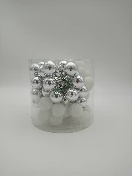 Bombka szklana, na drucie - 3 cm (72 szt.)