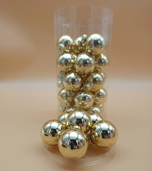 Bombka szklana, z zawieszką - 4 cm (30 szt.)