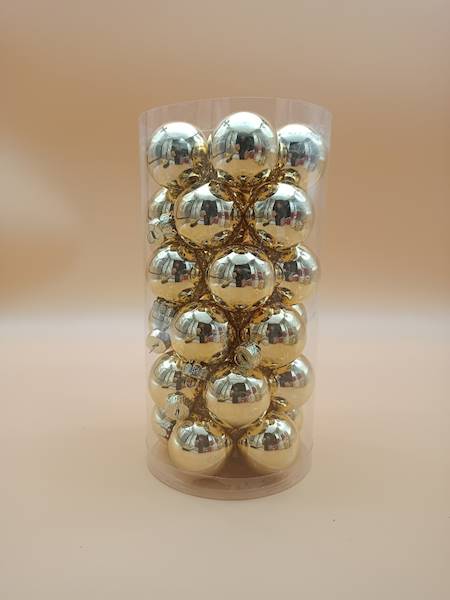 Bombka szklana, z zawieszką - 4 cm (30 szt.)
