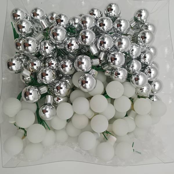 Bombka szklana, na drucie - 2 cm (144 szt.)