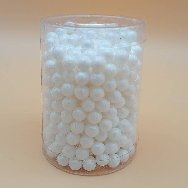 Kule styropianowe, brokatowane - 1 cm (480szt.)