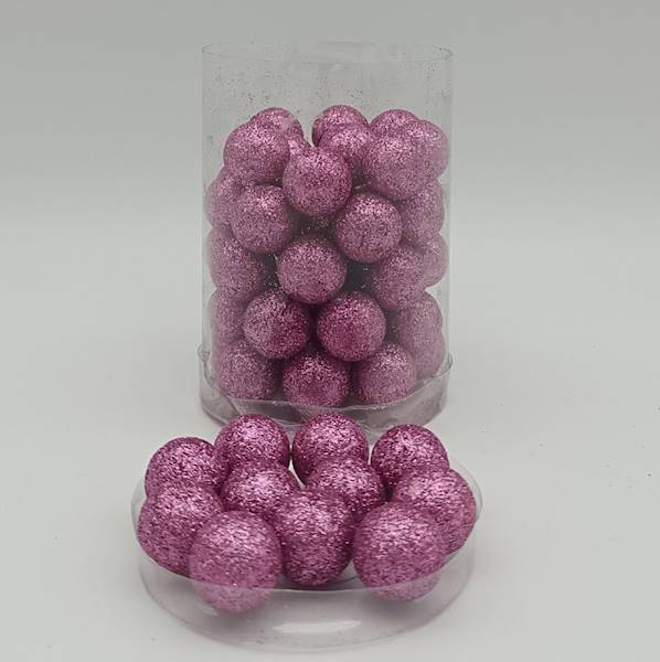 Kule styropianowe, brokatowane - 2 cm (60 szt.)