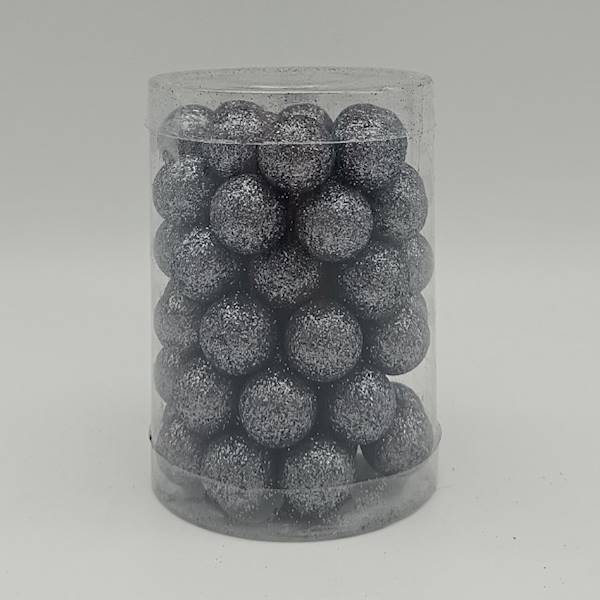 Kule styropianowe, brokatowane - 2 cm (60 szt.)