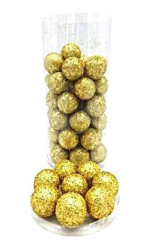 Kule styropianowe, brokatowane - 3 cm (50 szt.)