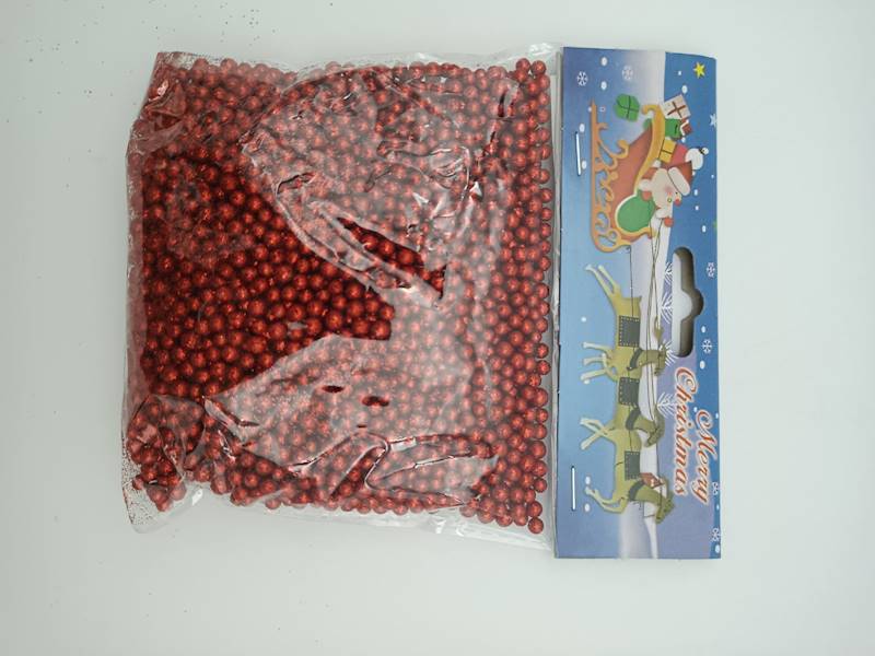 Grys styropianowy brokatowany Czerwony 40 g