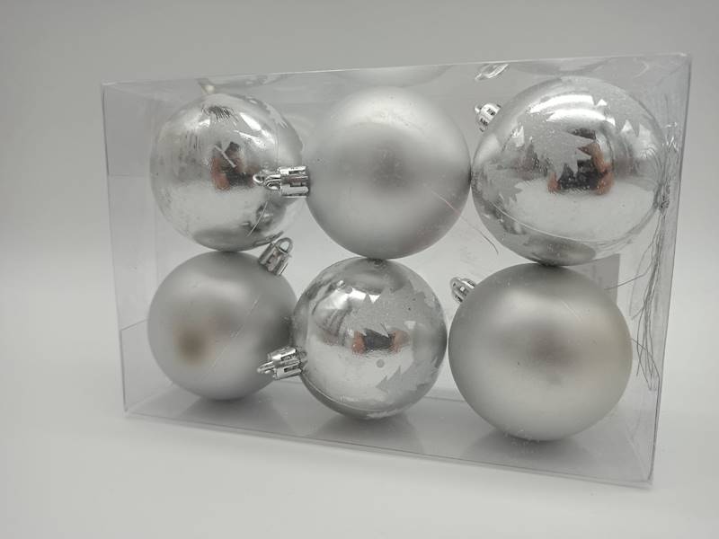 Bombka plastikowa - 6 cm (6szt.)