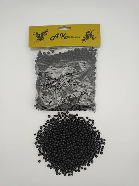 Grys styropianowy brokatowany Czarny 40 g