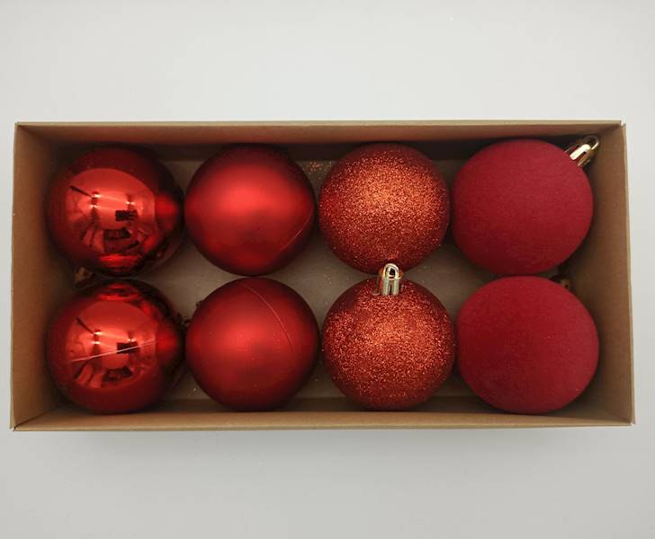 Bombka plastikowa - 6 cm (8 szt.)