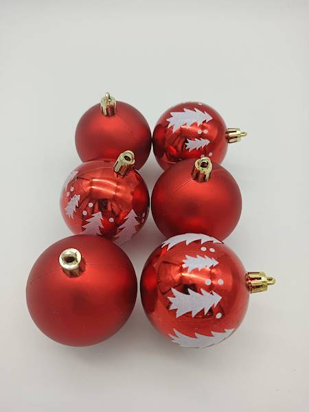 Bombka plastikowa - 6 cm (6szt.)