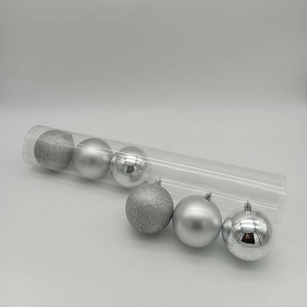 Bombka plastikowa - 8 cm (6 szt.)