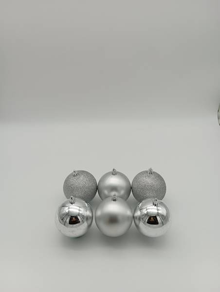 Bombka plastikowa - 8 cm (6 szt.)