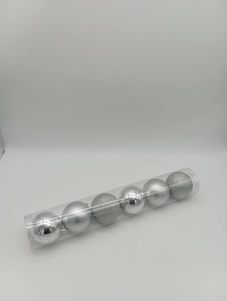 Bombka plastikowa - 8 cm (6 szt.)