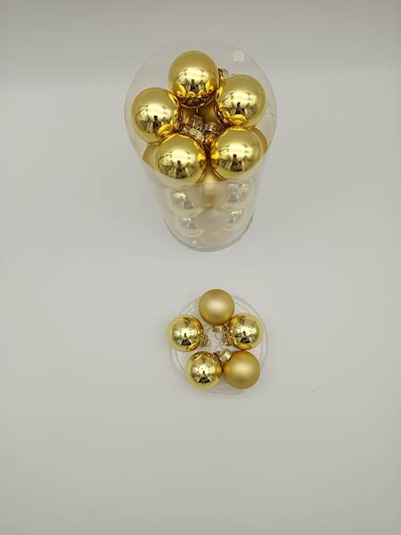 Bombka szklana, z zawieszką - 4 cm (30 szt.)