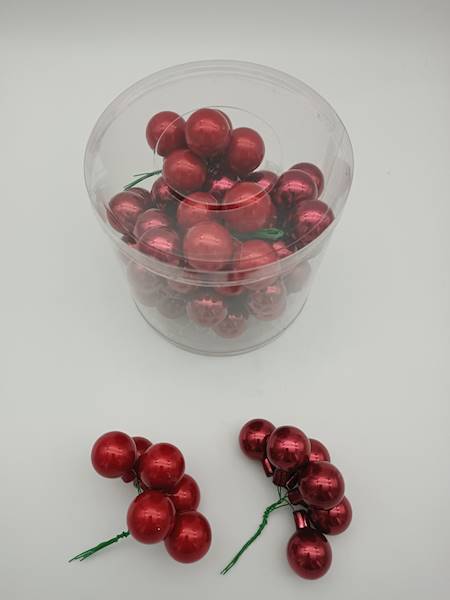 Bombka szklana, na drucie - 3 cm (72 szt.)