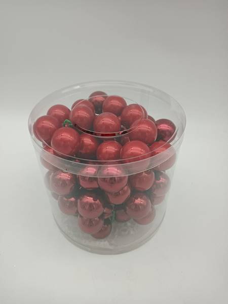 Bombka szklana, na drucie - 3 cm (72 szt.)