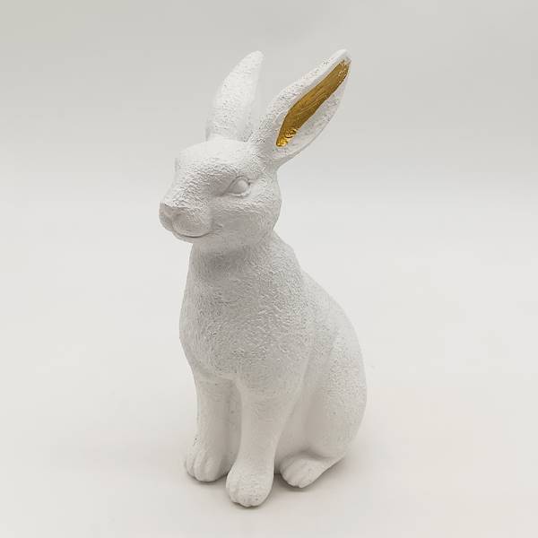 Królik siedzący 22 cm, biały
