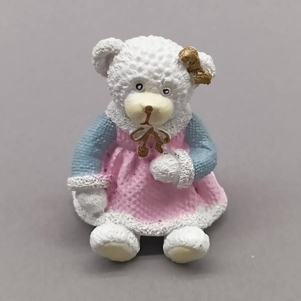 Miś dziewczynka, 6 cm, poliresin