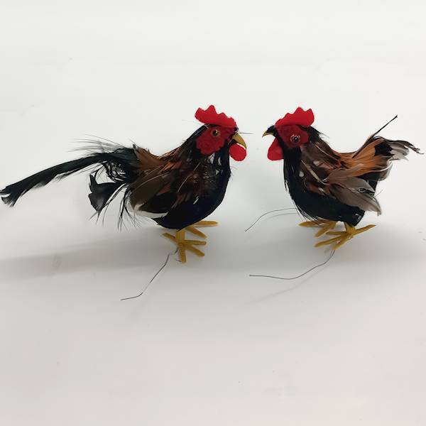 Kura + kogut para mała 8 cm