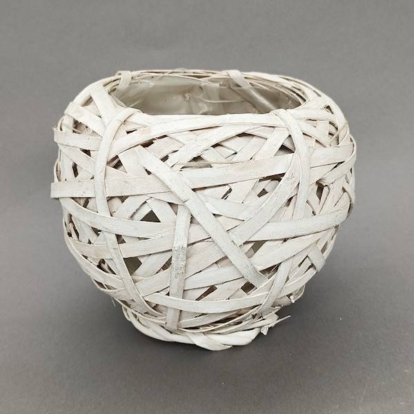 Kosz - kula, 13 cm, biały