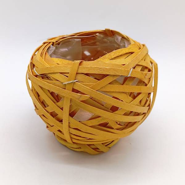 Kosz - kula, 13 cm, żółty