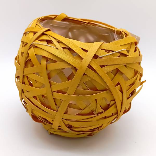 Kosz - kula, 20 cm, żółty