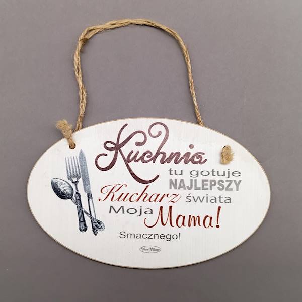 Tabliczka okolicznościowa drewniany owal