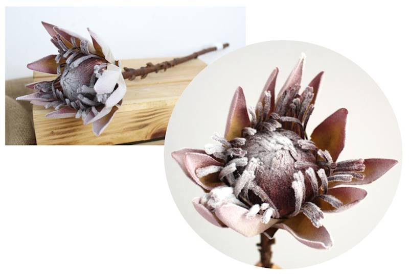 Kwiat karczocha, 13 cm, wys.50 cm