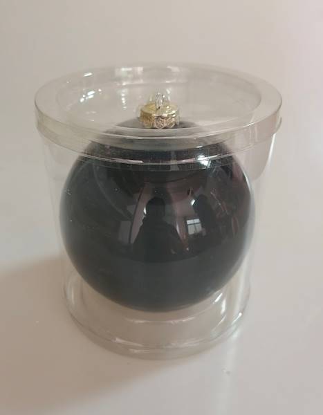 Bombka szkło czarna połysk 150 mm