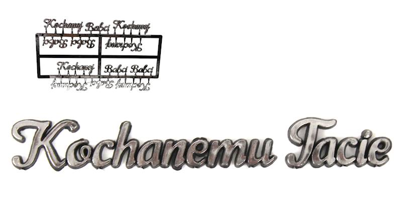 Napis 3D KOCHANEMU TACIE srebrny