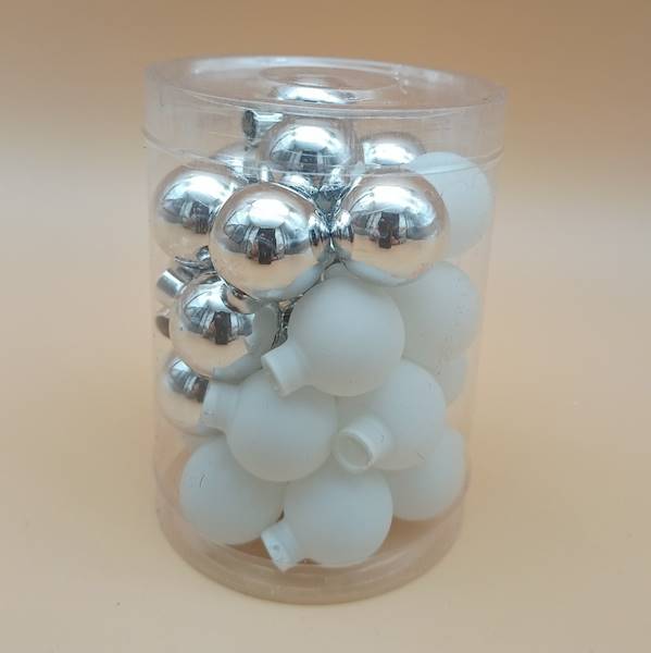 Bombka szklana, florystyczna - 2,5cm (30 szt.)