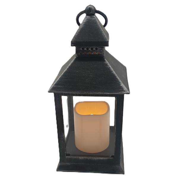 Latarnia ze świecą led, bat., 28x11x11