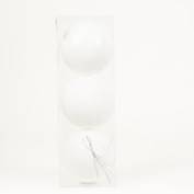 Bombka plast. 120 mm biała, op.3