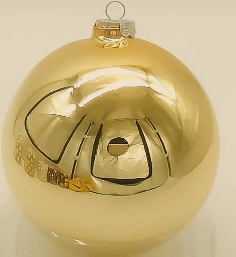 Bombka szkło złota połysk 150 mm