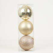 Bombka plast. 150 mm ecru, op.3