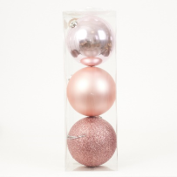 Bombka plast. 150 mm różowa op.3