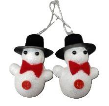 Bałwanki brokat z zawieszką, 6,5 cm, op.4