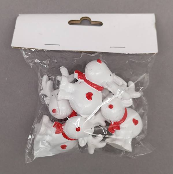 Reniferki 6x5 cm, op.4 szt.