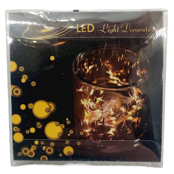 Led 20 bateria, 2m, biały, kolor