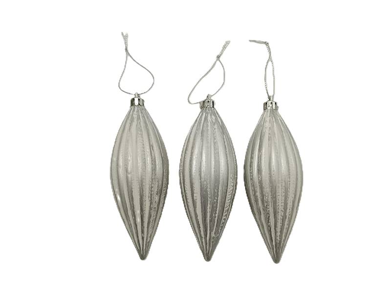 Sople vintage plastikowe srebrne 3 szt