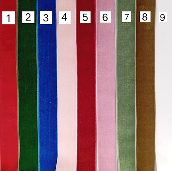 Taśma welwet 2,5 cm 10y