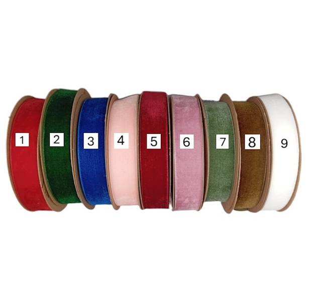 Taśma welwet 2,5 cm 10y