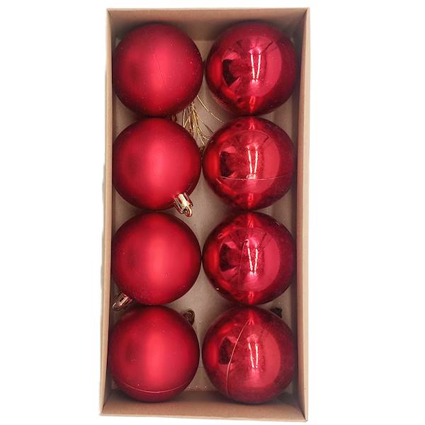 Bombka plastikowa - 6 cm (8 szt.)