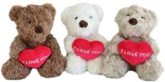 Miś z sercem 3 kolory 22 cm
