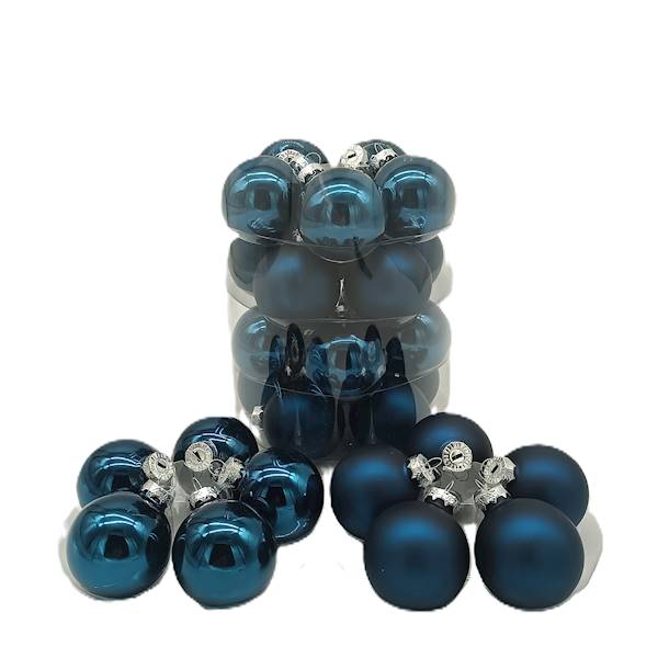 Bombka szklana, z zawieszką - 6 cm (30 szt.)