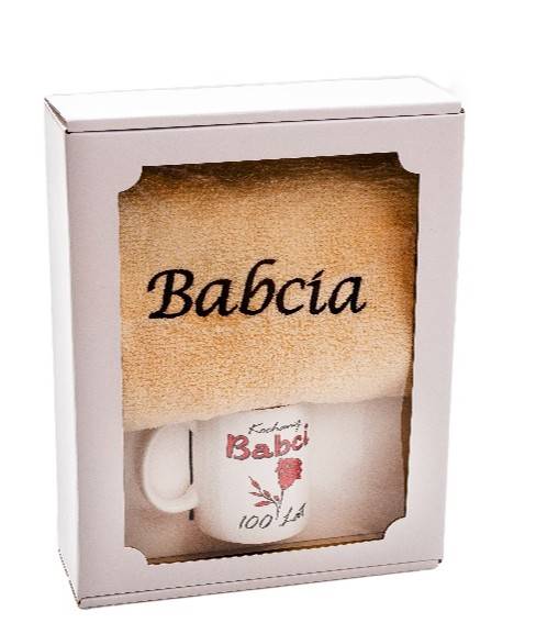 Ręcznik + kubek dzień Babci
