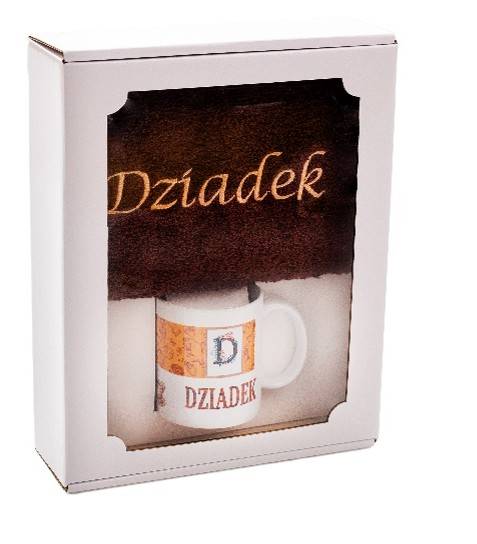 Ręcznik + kubek dzień Dziadka