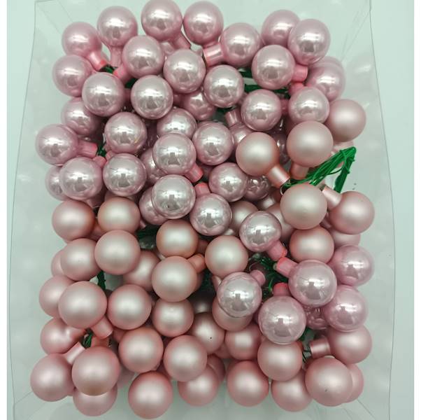 Bombka szklana, na drucie - 2 cm (144 szt.)